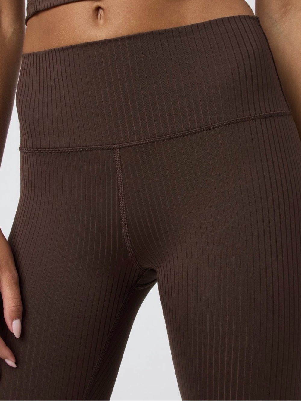 Vuori Ribbed Tank and Leggings Set in Brown - Picture 4 of 4